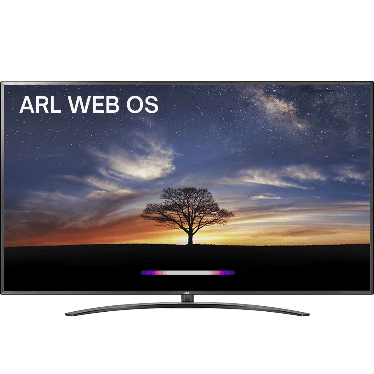 ARL 75-Inch UHD AI 4K webOS Cinema TV front view